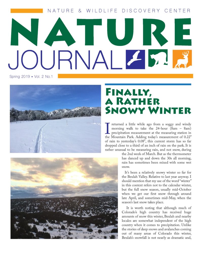 Nature Journal Cover - Spring 2019